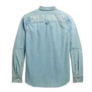 Harley-Davidson Light Wash Slim Fit Denim Shirt